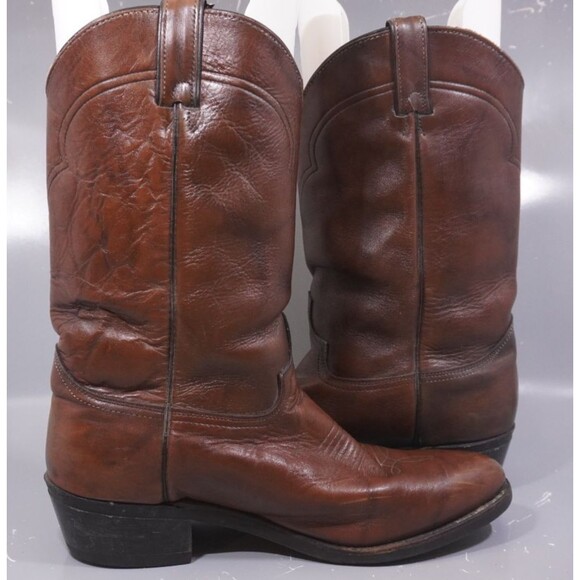 Vintage Laredo 6424 Cowboy Roper Boots Men\'s Size 11 EE Wide Brown Leather